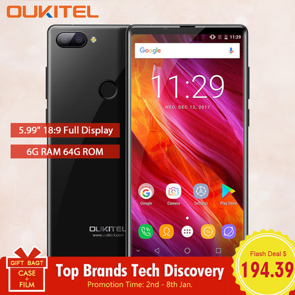 OUKITEL Mobile Phone Oukitel MIX 2 Telephone 6G RAM 64GB